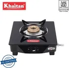 Khaitan 1 Burner BP-JIO Black Glass Manual Gas Stove  