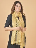 Net Solid Dupatta for Women 