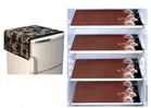 Knit Printed Fridge 4 Pcs Mat with Top Cover 