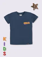 Cotton Naruto Printed T-Shirt for Boys, Teal (13-14 Years)