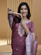 Georgette Embroidered Kurta Set for Women 