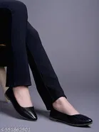 Textured Patent Leather Ballerinas for Women 