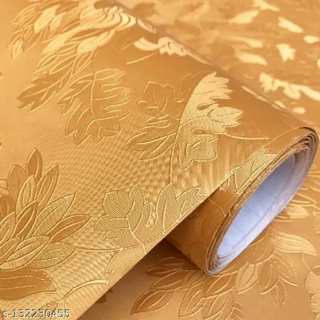 Bliss Vinyl Wallpaper for Home (Orange, 45x500 cm)