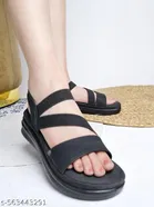 Solid Heel Sandals for Kids 