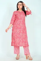 Cotton A-Line Kurti with Pant 