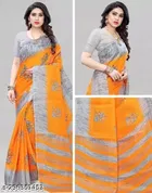 Khadi Silk Printed Saree for Women 