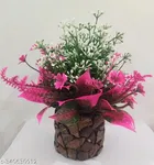 Plastic Artificial Flower With Pot,Multicolour
