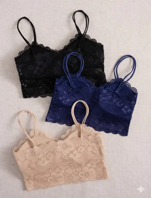 Cotton Solid Padded Bras for Women, Multicolour, Pack of 3 (30A)