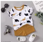 Cotton Blend Printed Clothing Set for Boys 