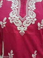 Floral Embroidered Rayon Kurti for Women 