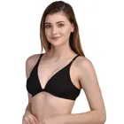 Cotton Solid Front Open Non-Padded Bra for Women 