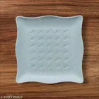 Plastic Plates for Kitchen, White, Pack of 6