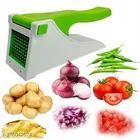Plastic Manual Vegetables Chopper (Green & White)