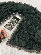 Chiffon Woven Design Saree for Women 