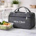Lunch Meal Box Bag Insulated thermal Grey