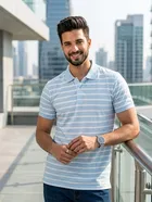 Striped Polo T-shirt for Men 