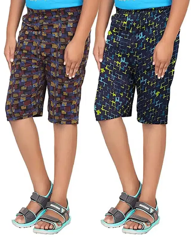 Shorts for Boys (Pack of 2) (Multicolor, 10-11 Years)