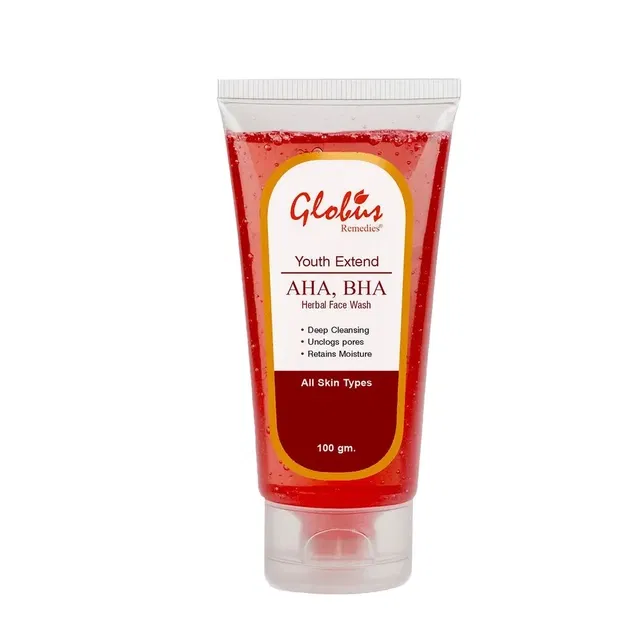 Globus Remedies AHA BHA Herbal Face Wash, For Skin Brightening, 100 GM