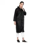 Solid Overcoat with Hoods and Side Pocket Raincoat for Women 