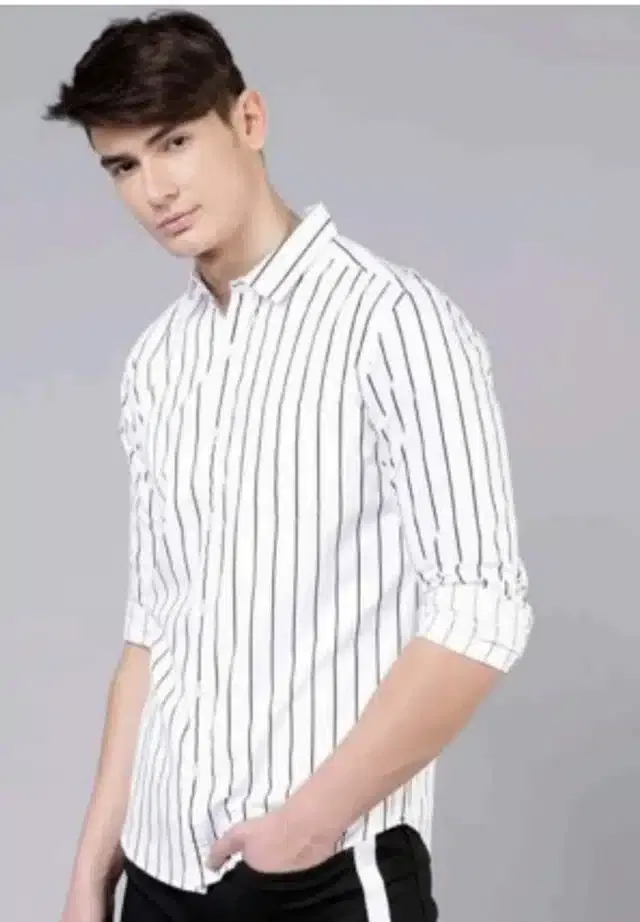 Full Sleeves Shirt for Men (White, L)