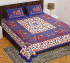 Cotton Rajasthani Jaipuri Double Bedsheet with 2 Pillow Covers 
