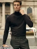 Woolen High-Neck Sweatshirt for Men 