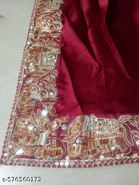 Jimmy Choo Solid Saree For Women, Maroon