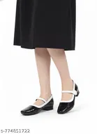 Shoetopia Solid Patent Leather Heel Sandals 