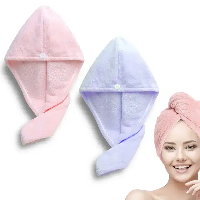Majestique Microfiber Towel Wrap Super Absorbent Towel (Combo of 2) (B-11)