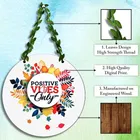 KC Arts Positive Vibes Wall hanging 9x9inch