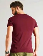 Round Neck Solid T-Shirt for Men 