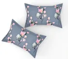 Glace Cotton Printed Fitted Double Bedsheet with Two Pillow Covers 