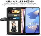 OPPO A16 Artificial Leather Mobile Flip Cover 