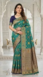 Banarasi Woven Silk Blend Saree for Women 
