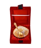 Decorative Bowl silver gold curv designer bowl with spoon