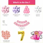 Barbie Theme 7th Birthday Balloon Decoration Kit For Kids, Multicolor, Pack Of 78