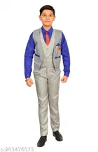 3 Pcs Coat Pant Set for Boys 