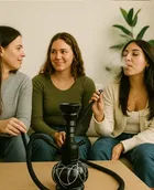 Modern Pot Designer Hookah Black 7inch