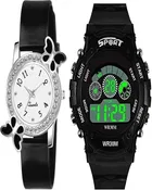 Analog with Digital Watch for Women & Girls 