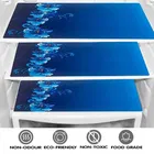 PVC Printed Fridge Top Cover with 3 Pcs Shelf Mats & Handle Cover 