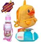 Fabric Backpack with Lunch Box & Water Bottle for Kids 