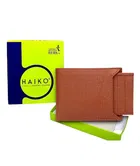 Tan Wallet for men with detachable card holder