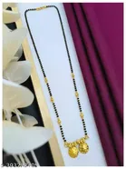 Alloy 2 Pcs Mangalsutra with 1 Pair Earrings for Women 