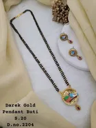 Alloy Mangalsutra with Earrings for Women (Gold, Set of 1)