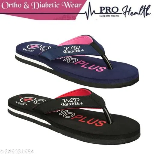 Flipflop for Women, Black, Pack of 2, Pack of 2 (8)