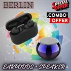 Wireless Bluetooth Speaker + Earbuds With Charging Case, 5.4 Bluetooth Version ,BLACK, 