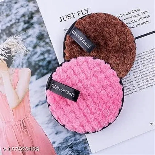 Makeup Removal Sponges (Pink & Brown, Pack of 2)