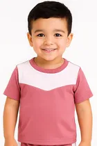 Solid Cotton Blend Top & Bottom Set for Boys 