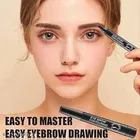 Professional 4 Micro-Fork Tip Waterproof Eyebrow Pen 