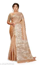 Jute Khadi Zari Woven Saree for Women 